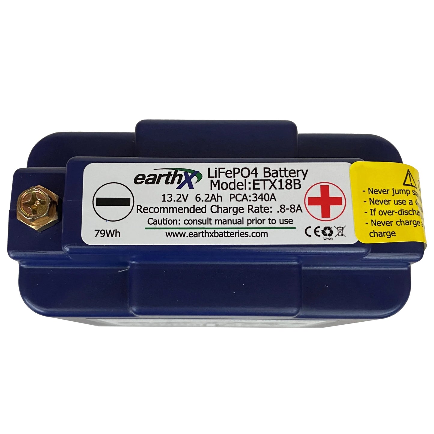 EarthX ETX18B Lithium Motorcycle and Powersports Battery