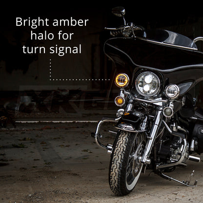 4.5" Lights Amber Halo Black