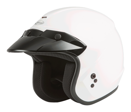 Of 2 Open Face Helmet White Lg