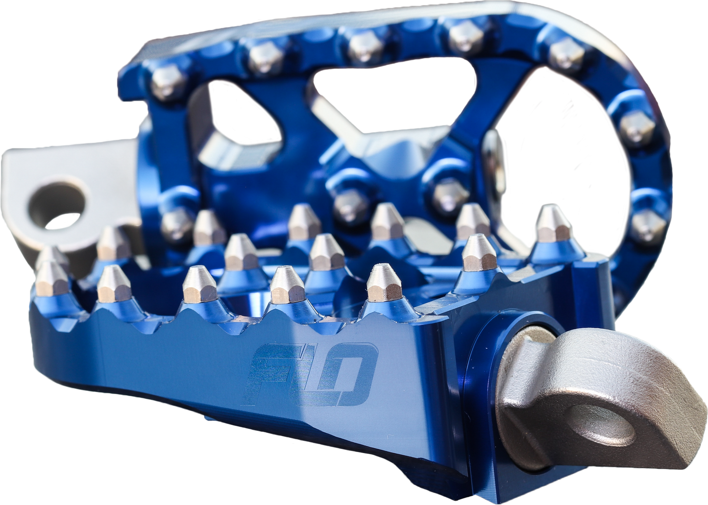 Moto Style Footpeg Set Blue 2"X 3.125"