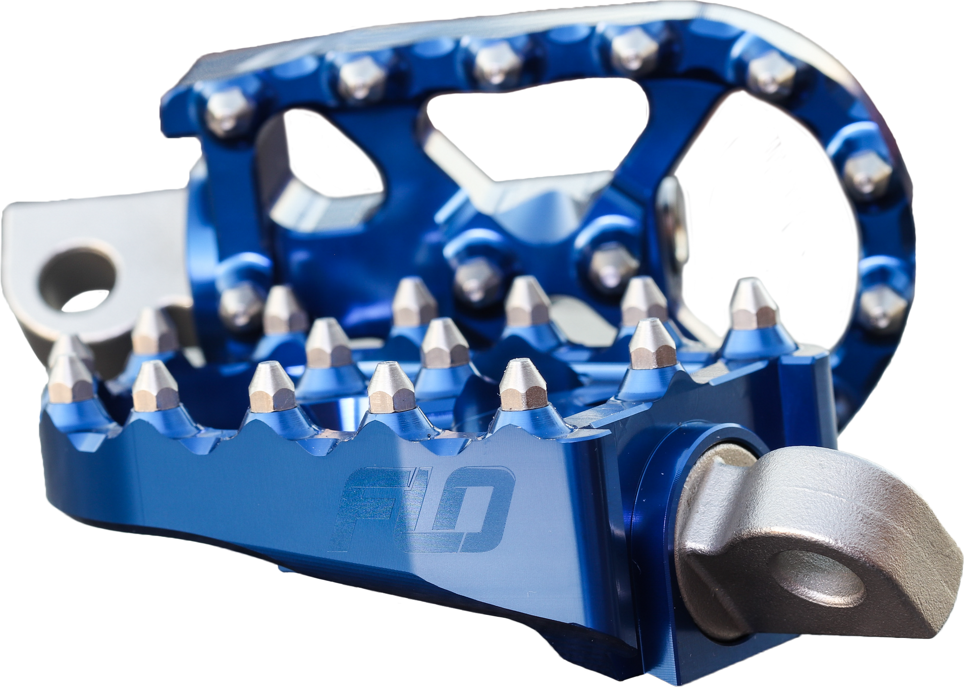 Moto Style Footpeg Set Blue 2"X 3.125"