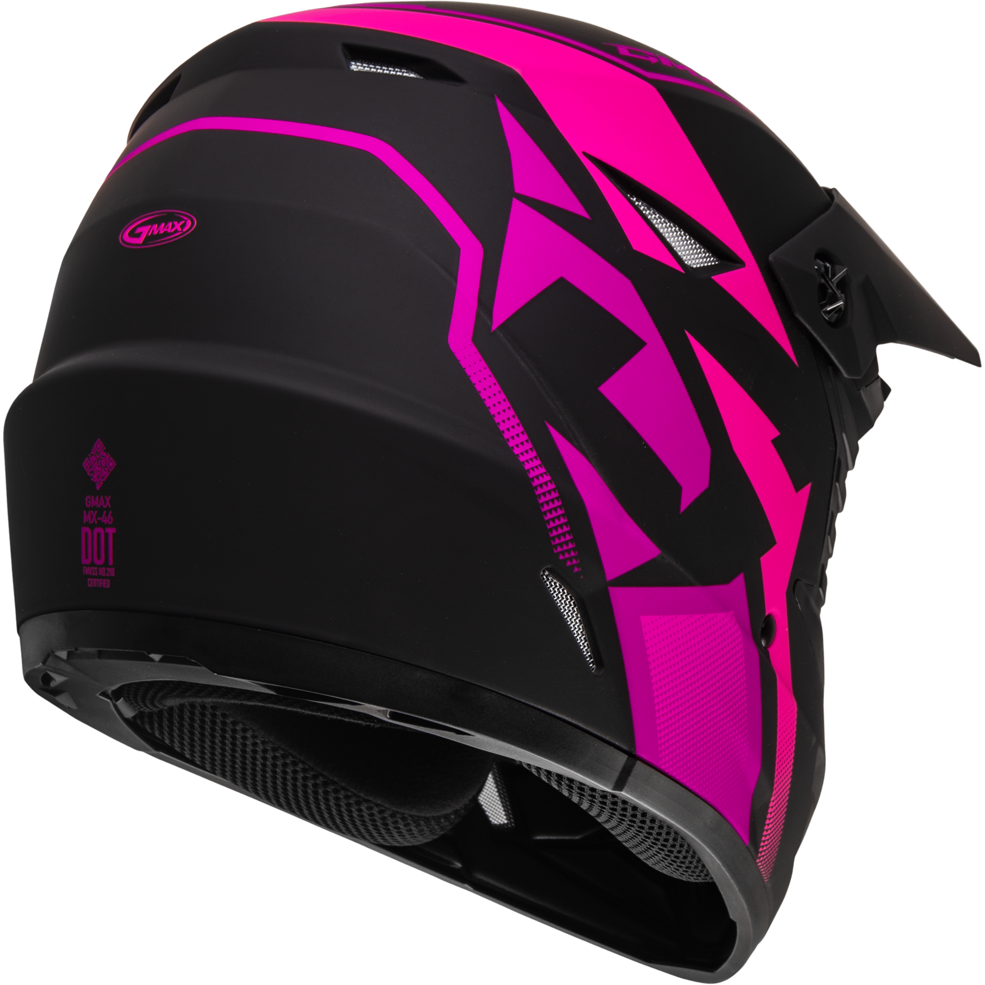 Mx 46 Compound Helmet Matte Black/Pink Md