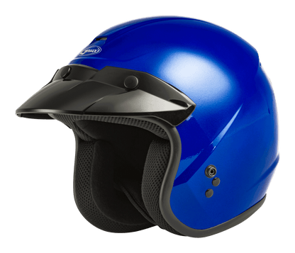 Of 2 Open Face Helmet Blue Sm