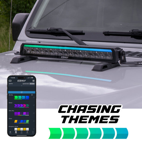 Xkmax 20" Light Bar Dual Mode With Rgbw Strip App Control