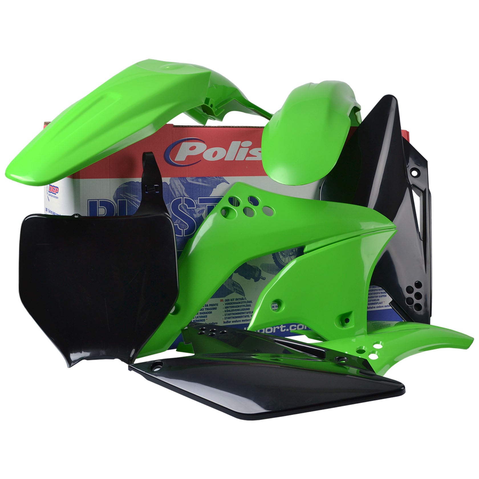 Plastic Body Kit Green/Black Kaw