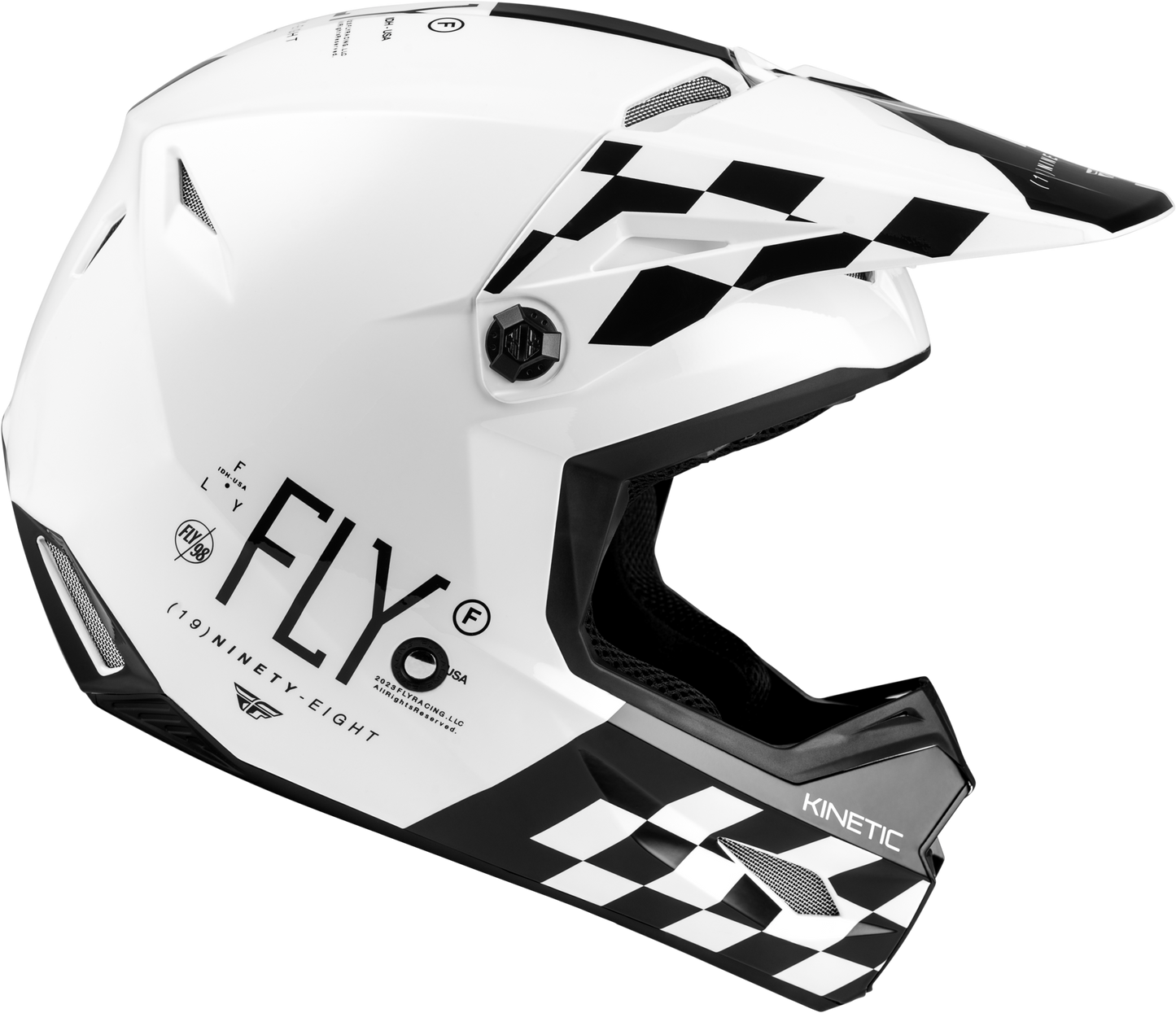 Yth Kinetic Lite Rival Helmet Gloss White/Black Ys