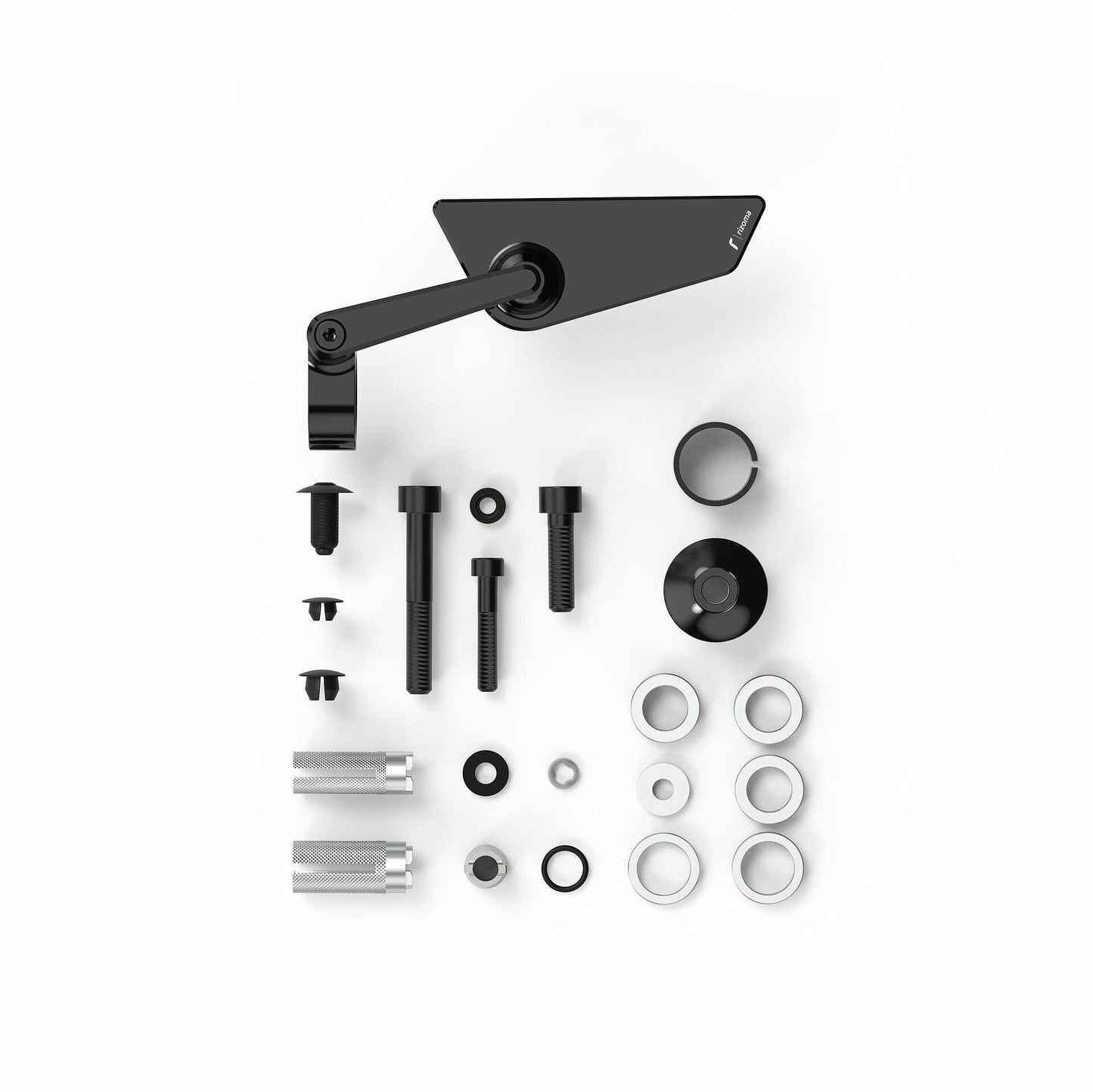 Cut Edge Bar End Mirror Universal Right Black Ea