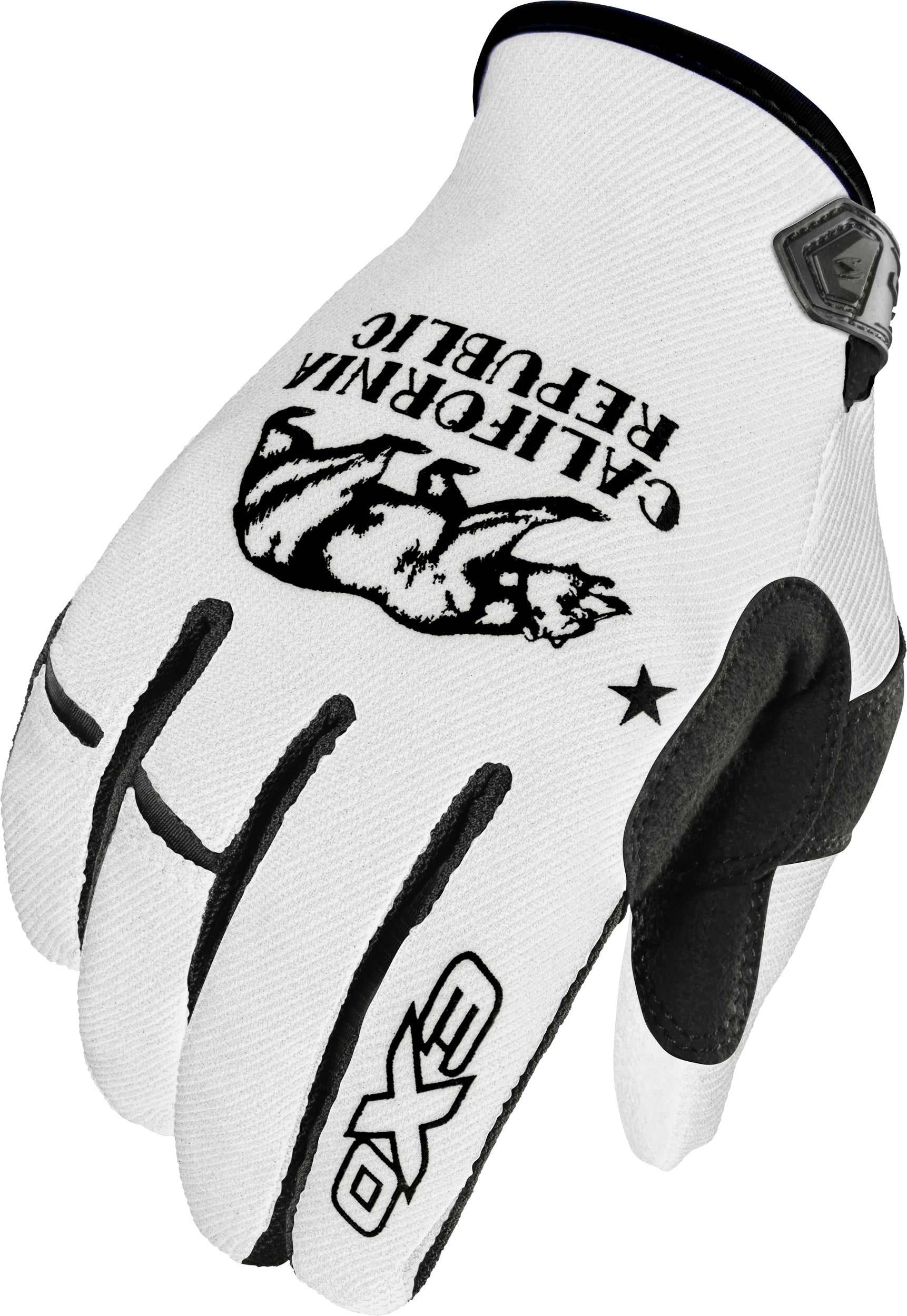 Moto Flex Gloves Golden State White/Black Sm