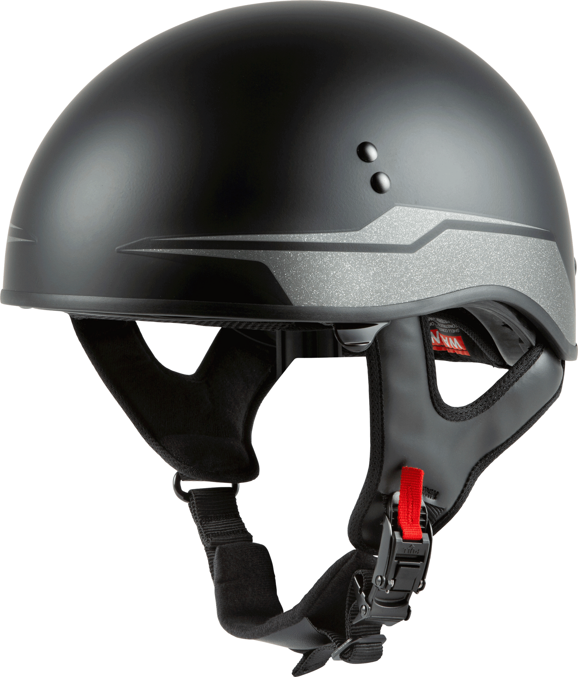 Hh 65 Half Helmet Source Naked Matte Black/Silver Md
