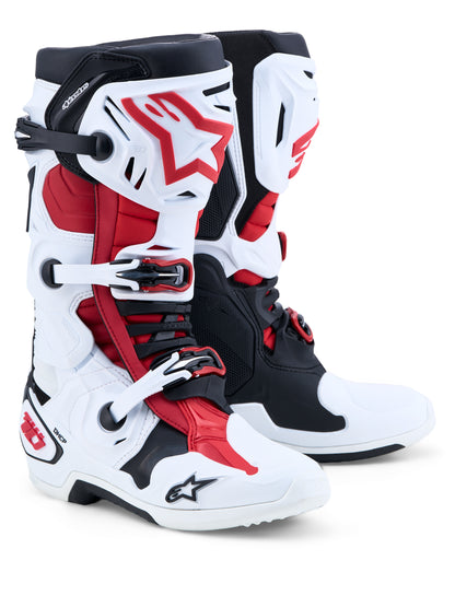 Tech 10 Boots Wht/Blk/Br Red 7