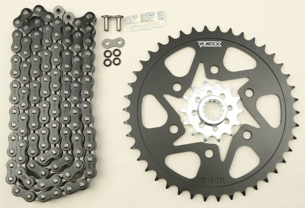 Sprocket/Chain Kit Stl/Stl 14/42t Sil Sx3 520 108l Blk