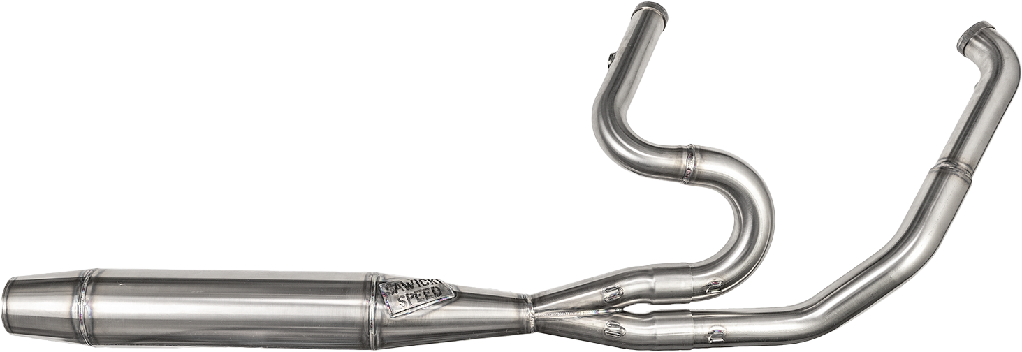 2in1 Twin Cam Flt Mid Length Cannon Brushed Ss
