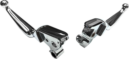 Smooth Lever Set Chrome Flt 08 13 W/Cable Clutch
