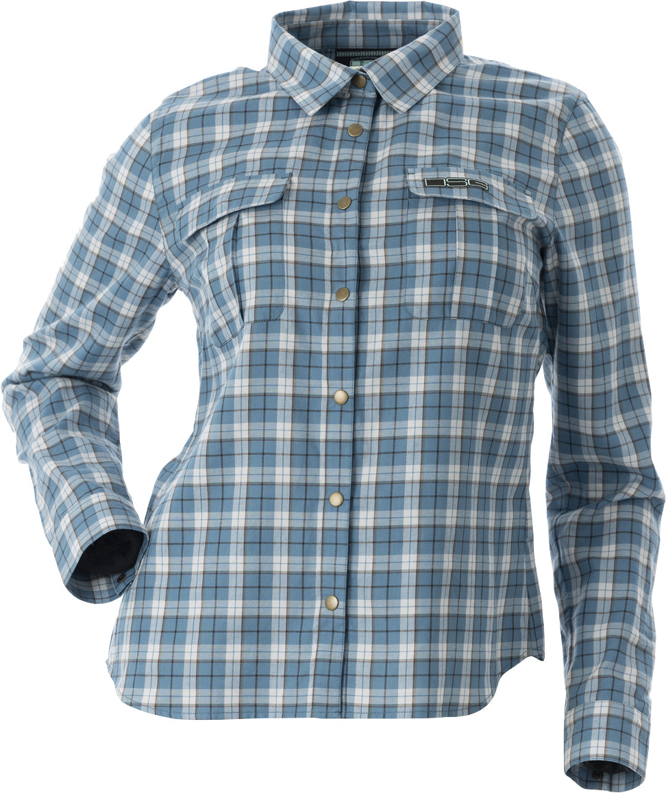 Plaid Button Down Steel Blue Plaid Md