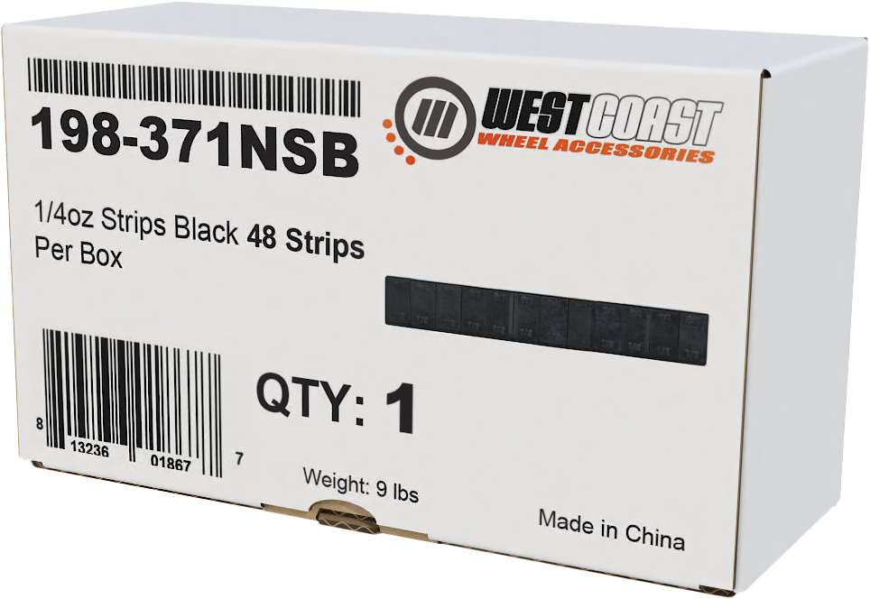 1/4oz Strips Black 48 Strips/Box