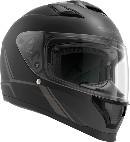 Stryker Full Face Helmet With Mesh Intercom Matte Black Lg
