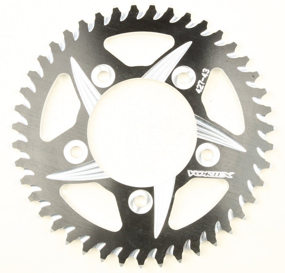 Rear Cat5 Sprocket Aluminum 43t 530 Blk Kaw
