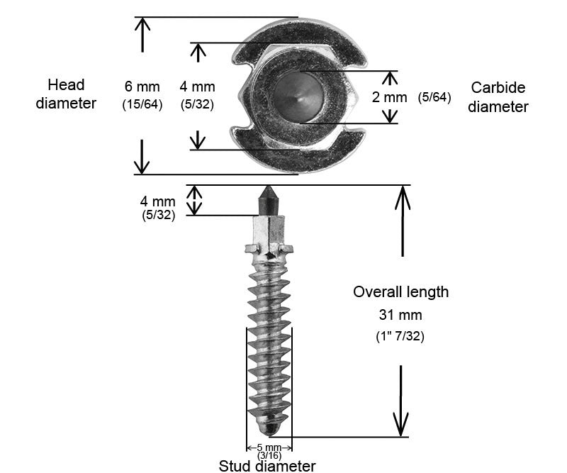 1 1/4" 32mm Shoulder Studs Qty 200