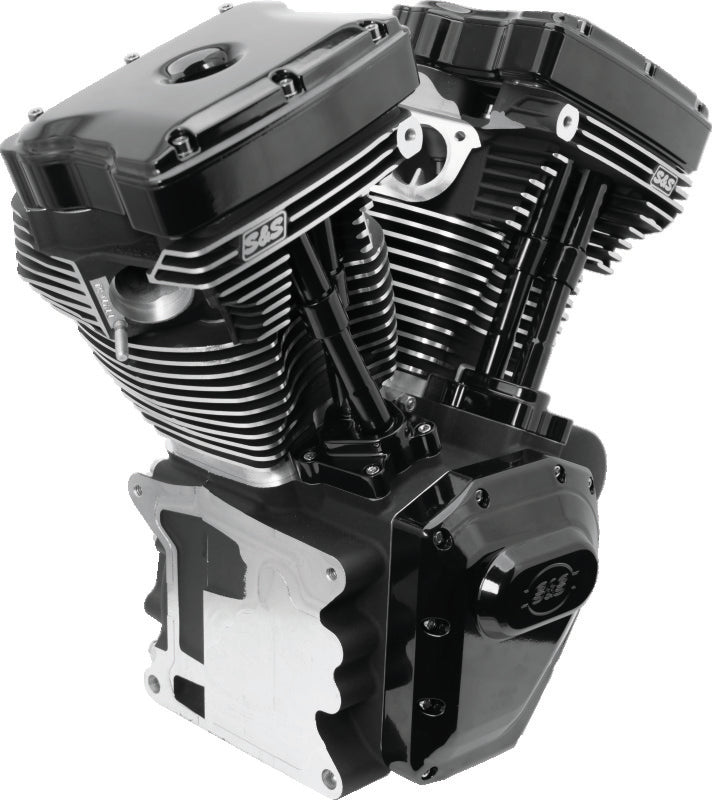 S&S Cycle 06-17 Dyna T143 Black Edition Long Block Engine - Wrinkle Black