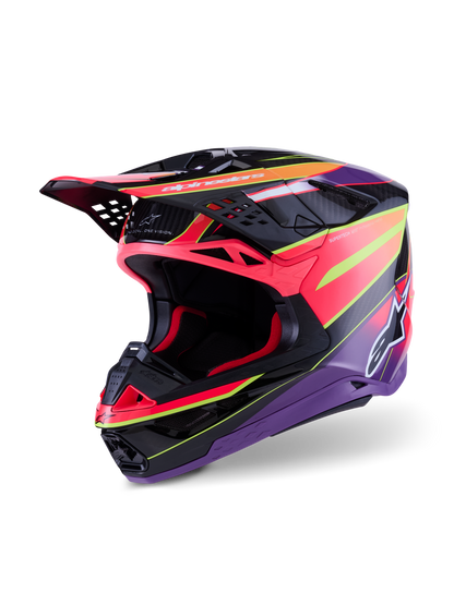 Supertech S M10 Era Helmet Pnk/Violet/Ylw Fluo Glossy Md