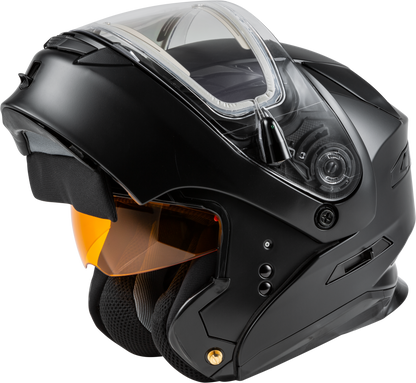 Md 01s Modular Snow Helmet W/Electric Shield Matte Blk 2x