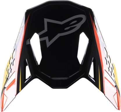 S M10 Carbon Meta2 Visor Black/Yellow/Orange Glossy