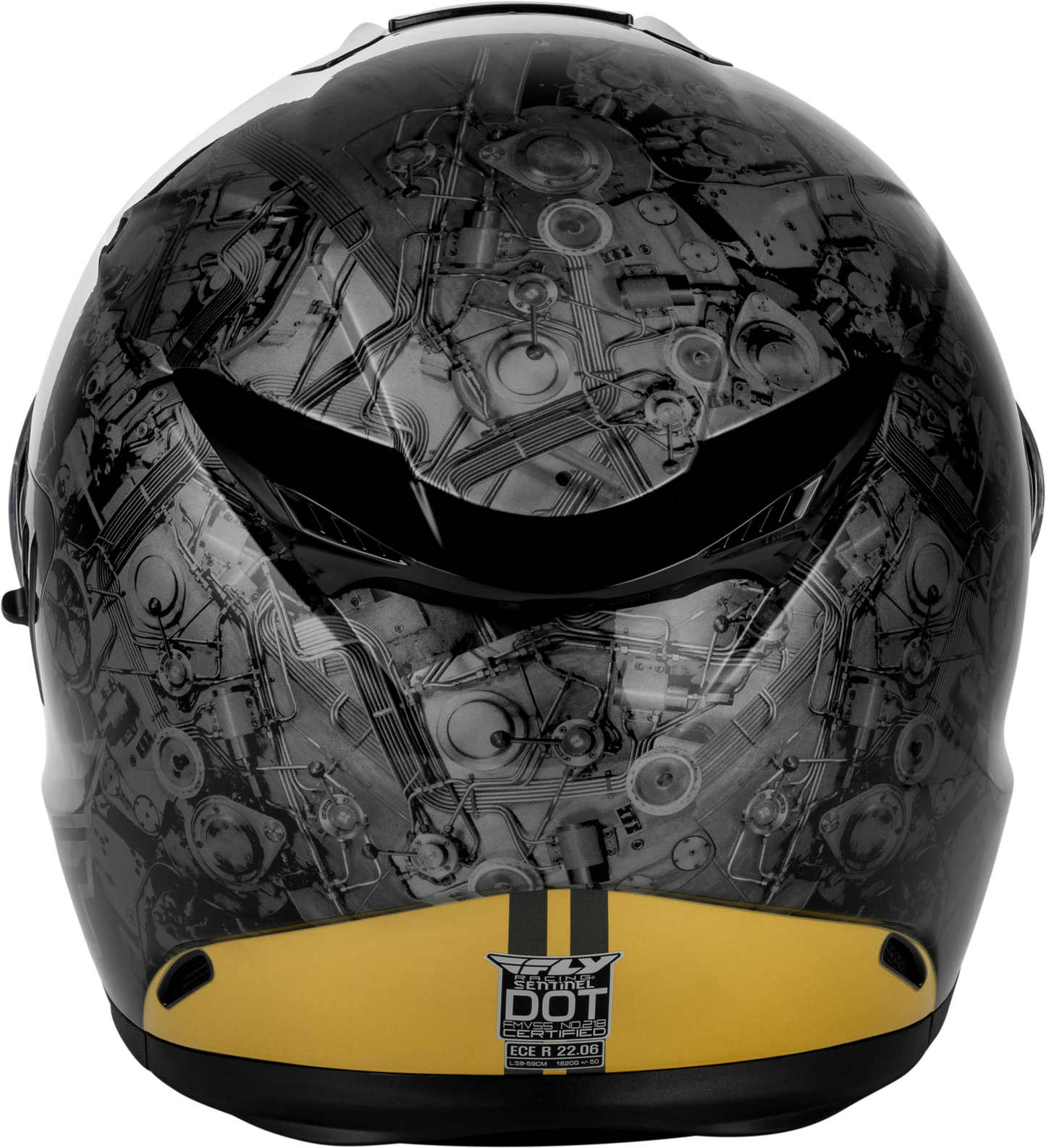 Sentinel Mech Helmet Black/Grey/Gold 2x