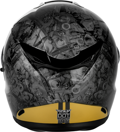 Sentinel Mech Helmet Black/Grey/Gold 2x