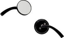 Billet Round Mirror Left Black