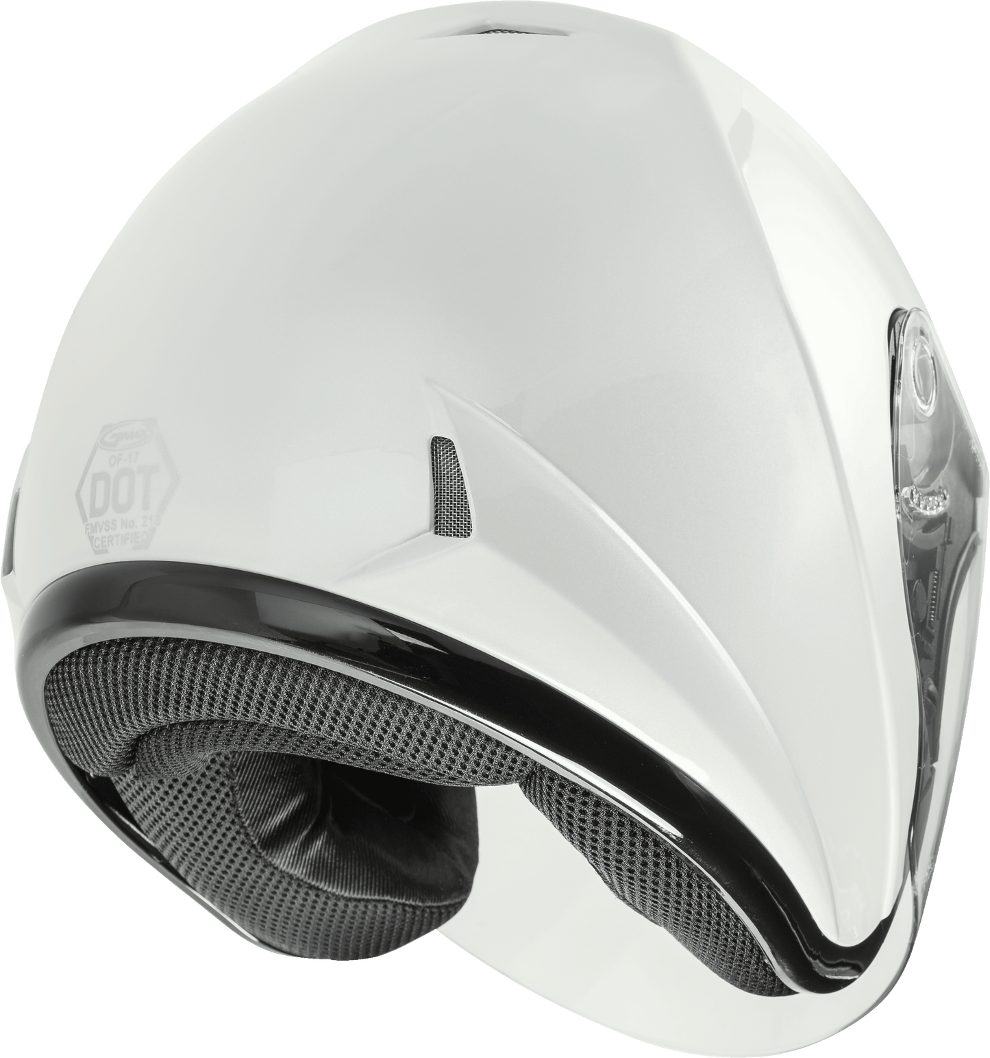 Of 17 Open Face Helmet Pearl White Xs
