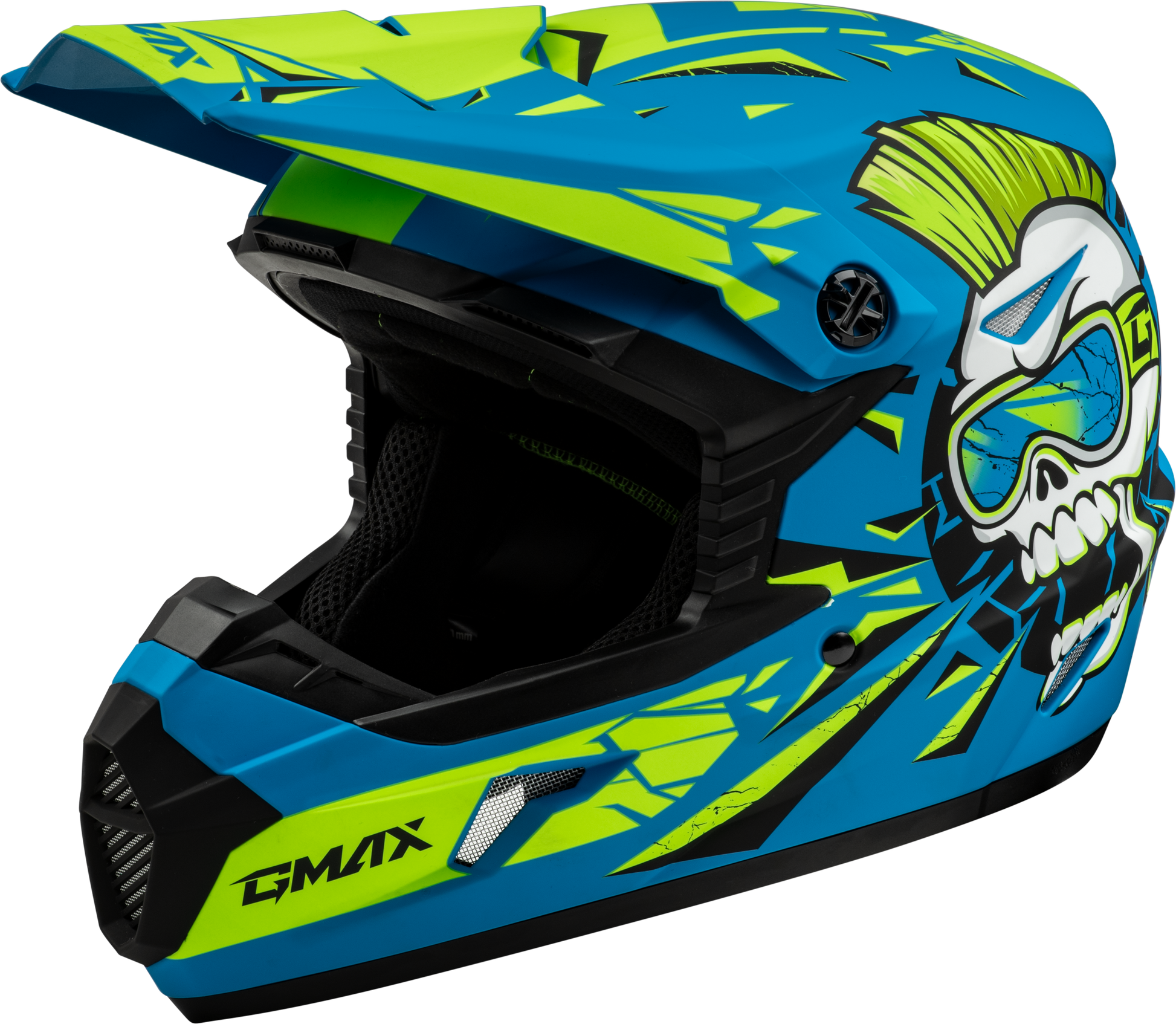 Youth Mx 46y Unstable Helmet Matte Blue/Green Yl