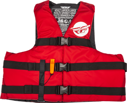 Nylon Flotation Vest Red/White 3x
