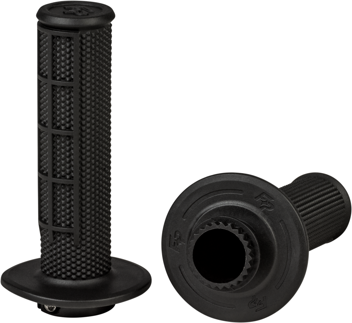 Control Mx Lock On Grips Black   Half Waffle