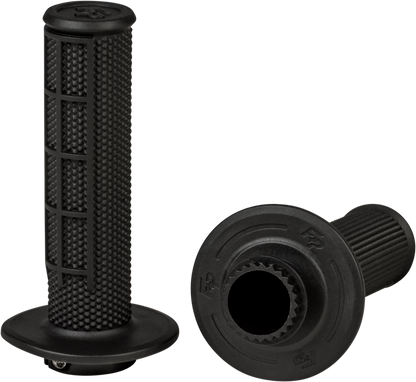 Control Mx Lock On Grips Black   Half Waffle