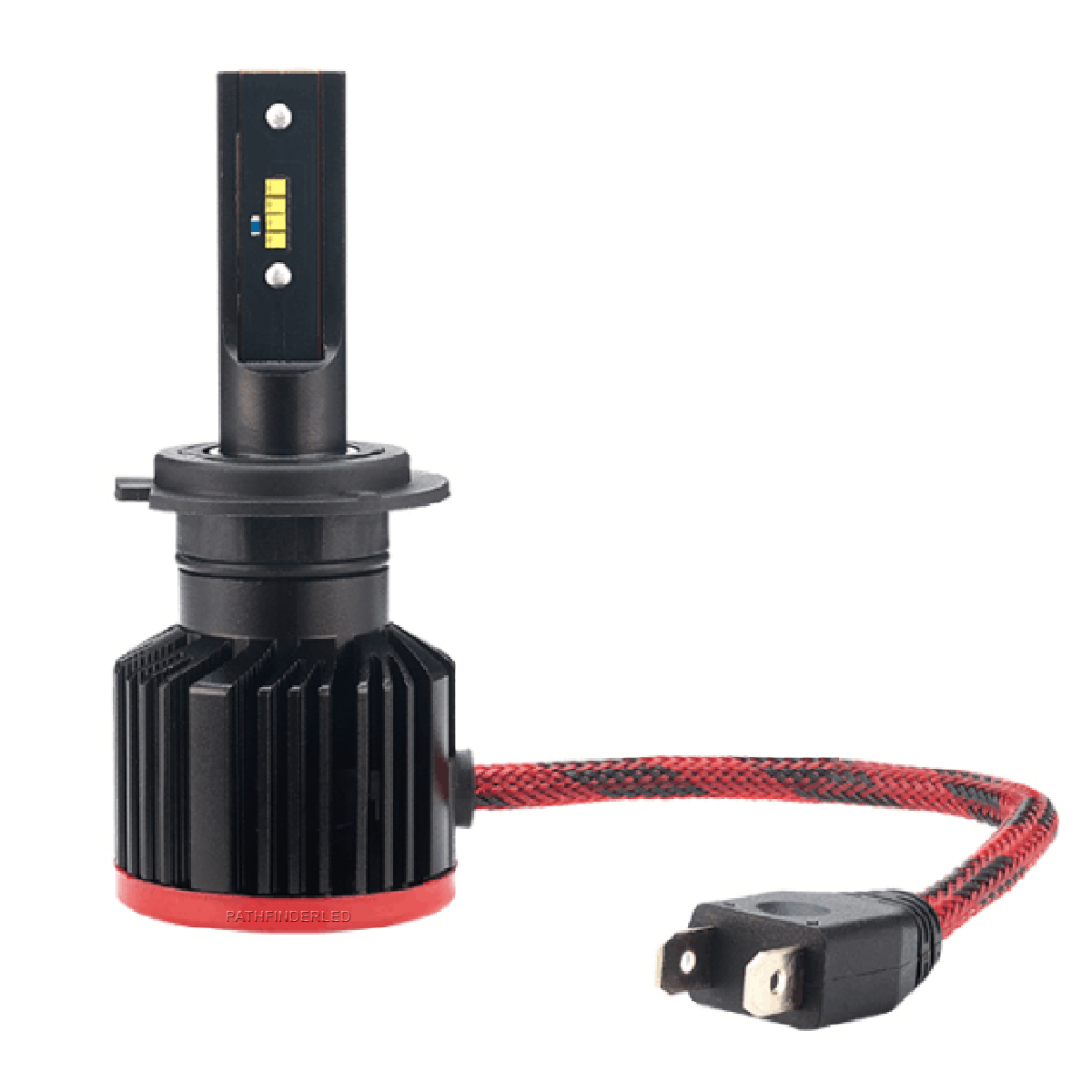 H7 Fan Heatsink Headlight High Performance Tri Led Bulb