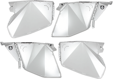 Traditional Half Doors Sparkle Silver Metallic Pol