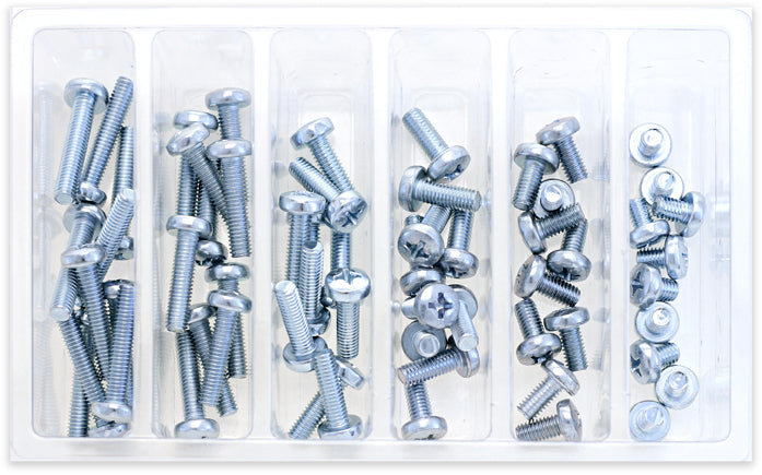 M6 Pan Head Phillips Assortment 120 Piece Kit