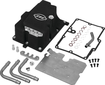 S&S Cycle 2006 Dyna Models Oil Supply Line Installation Kit - Wrinkle Black