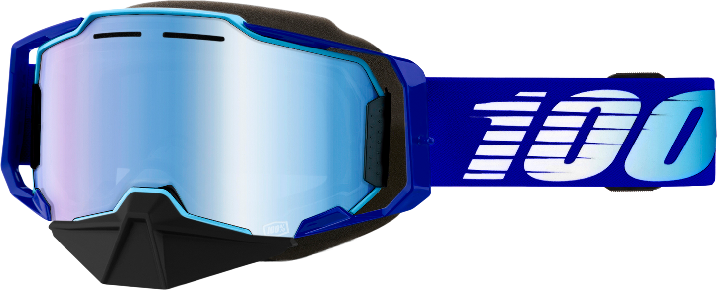 Armega Snowmobile Goggle Blue W/ Yellow Lens