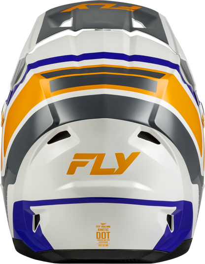 Youth Kinetic Scrap Helmet White/Orange/Blue/Grey Ys