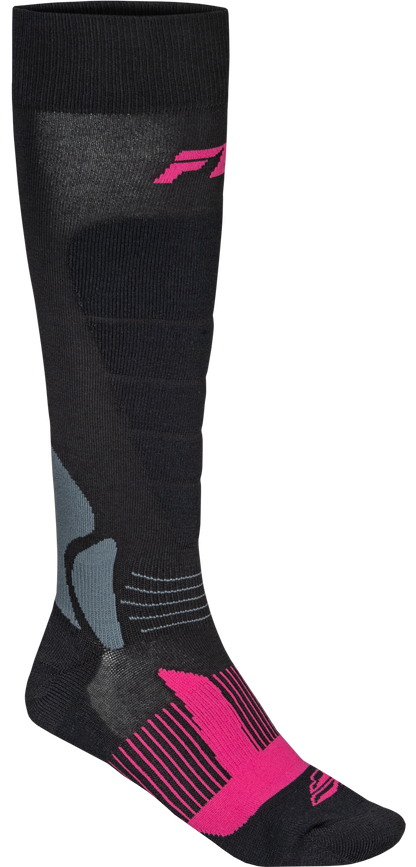 Snow Heavyweight Wool Sock Black/Pink Sm/Md