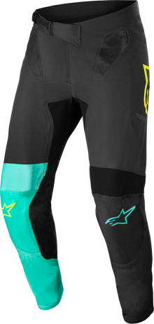 Supertech Blaze Pants Blk/Pastel Grn/Ylw Fluo Sz 34