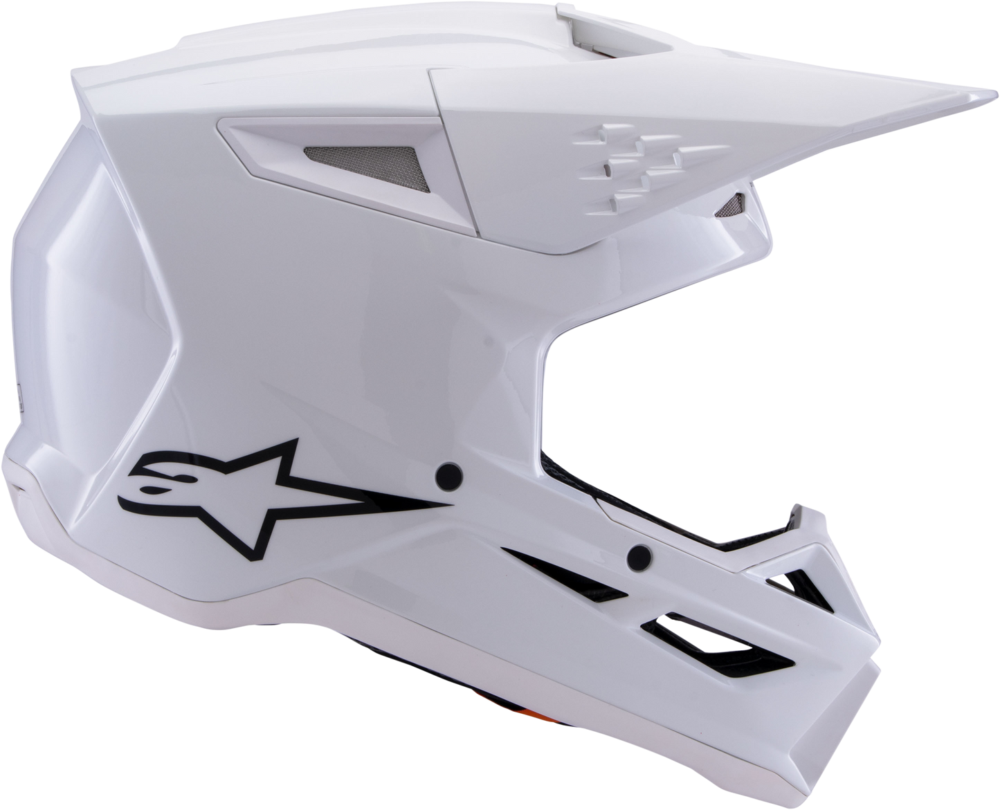 Sm3 Solid Helmet White Glossy Md
