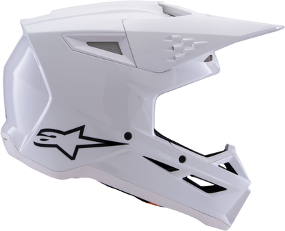 Sm3 Solid Helmet White Glossy Md