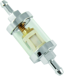Bikers Choice Chrome Clear View Fuel Filter 1/4 Inch Hose Universal