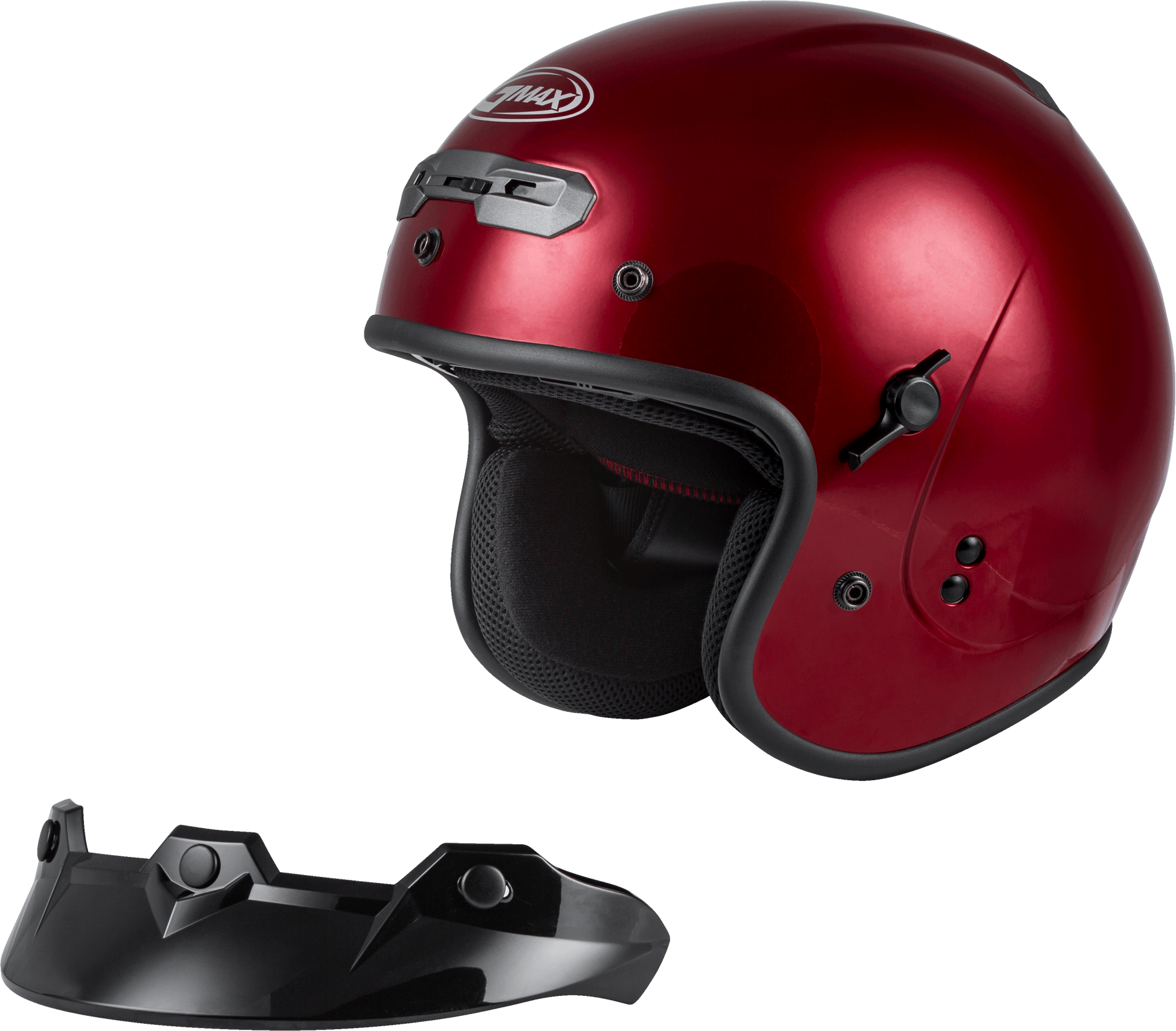 Gm 32 Open Face Helmet Candy Red Sm