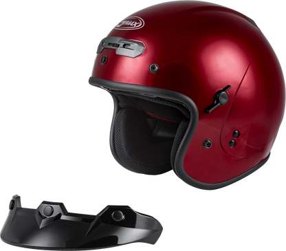 Gm 32 Open Face Helmet Candy Red Md