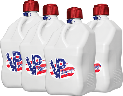 Motorsports Container 5.5 Gallon White Patriotic