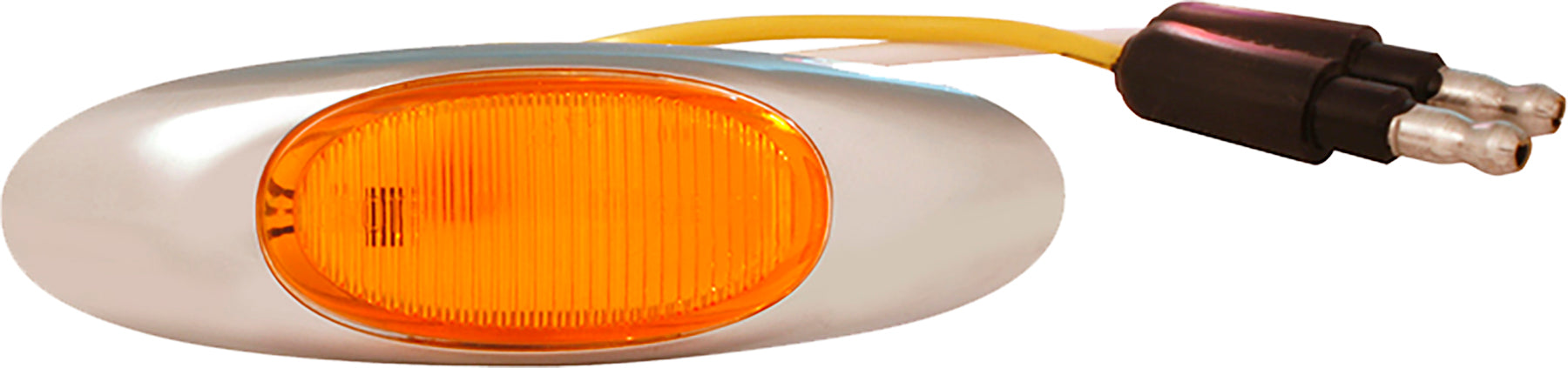 Micronova Oval Led Amber W/Chrome Bezel