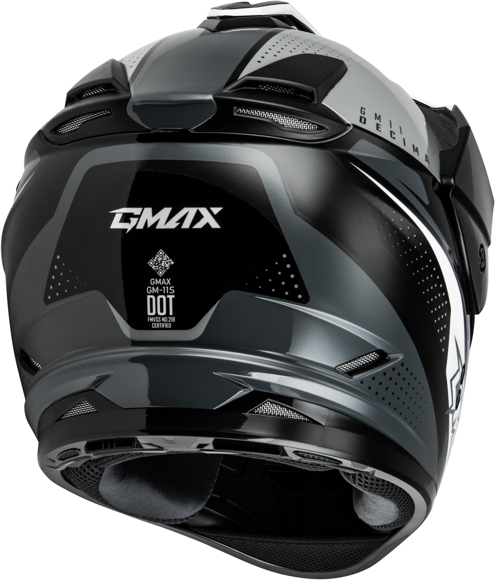 Gm 11 Decima Helmet Black/Grey/White Sm